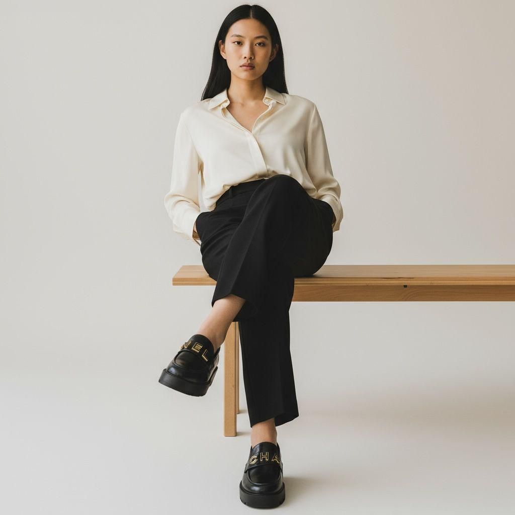 Chanel Black Mocassin Loafer