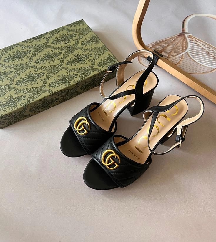 Gucci Marmont Black Mid High Pump