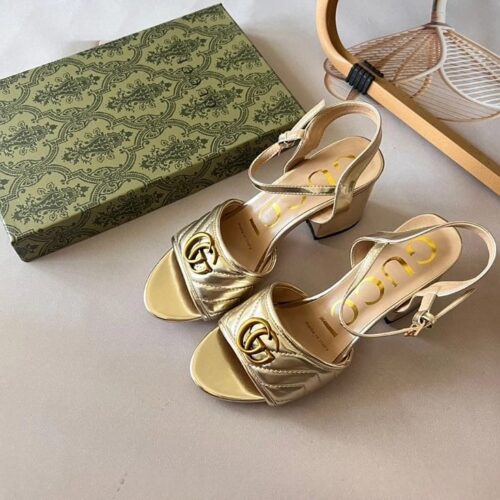 Gucci Marmont Golden Mid High Pump