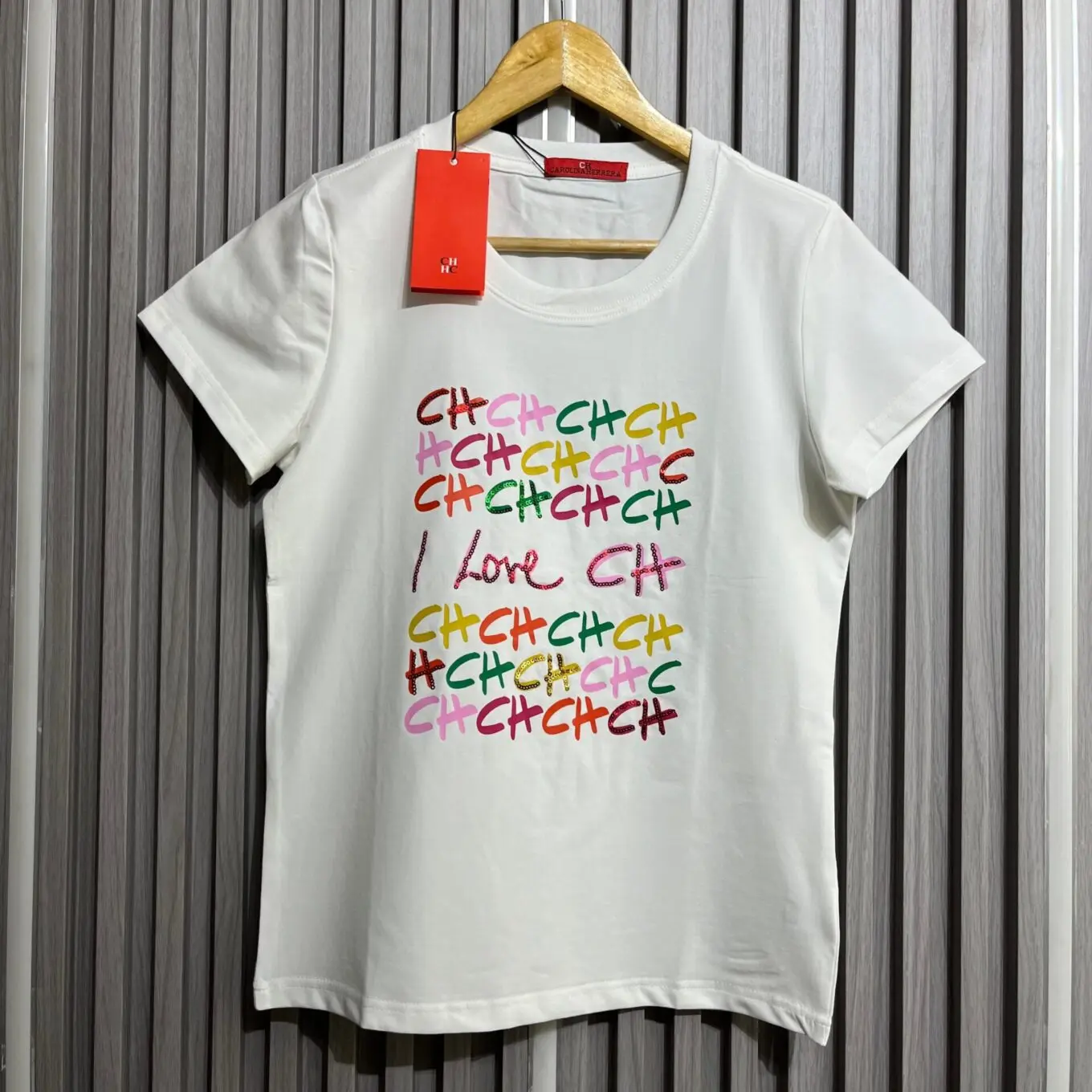 Carolina Herrera White Love Tshirt For Women