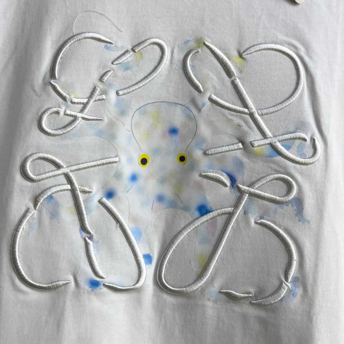 Loewe Octopus White Oversized T-shirt For Women
