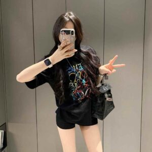 Loewe Black Oversized T-shirt  For Women
