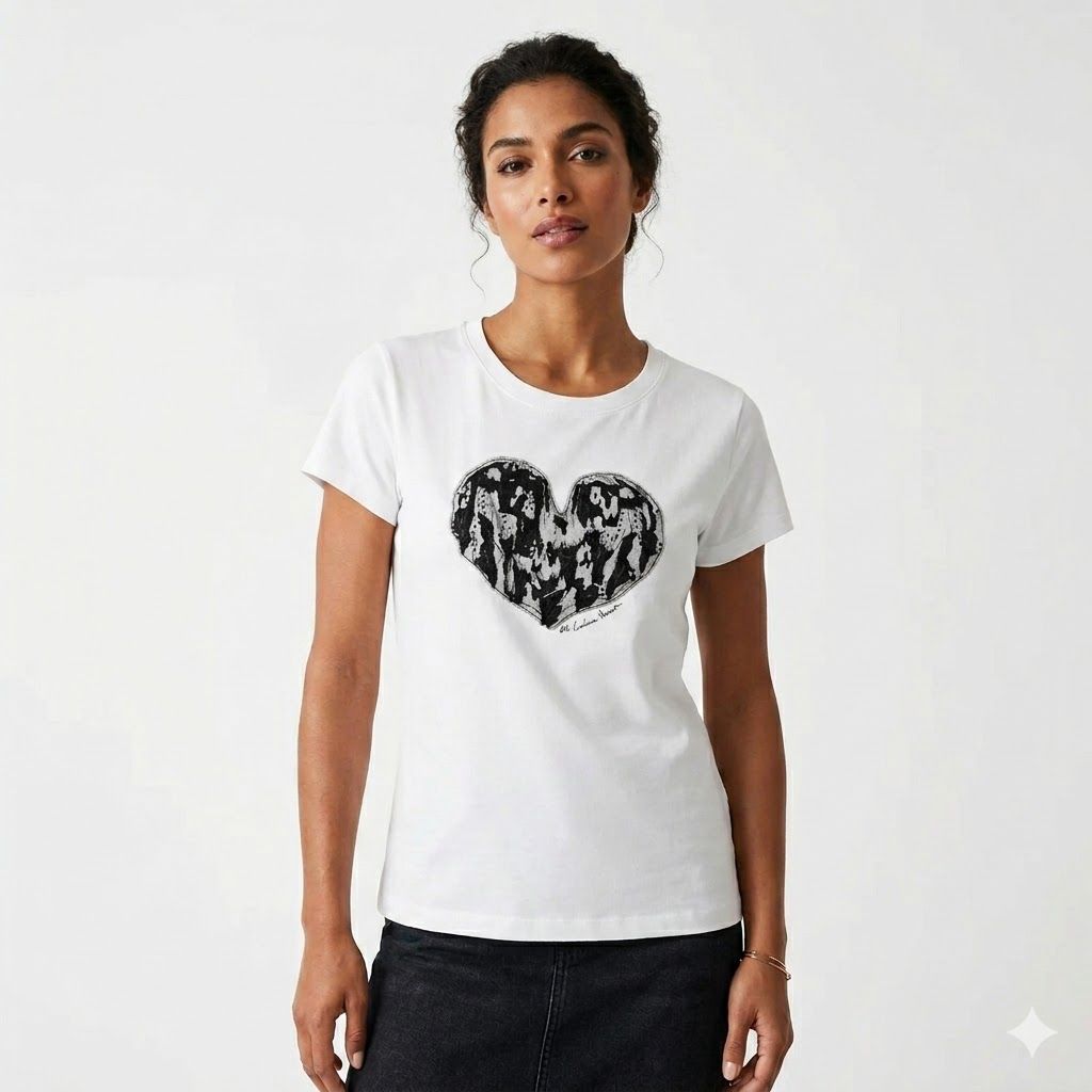 Carolina Herrera White Love Tshirt For Women