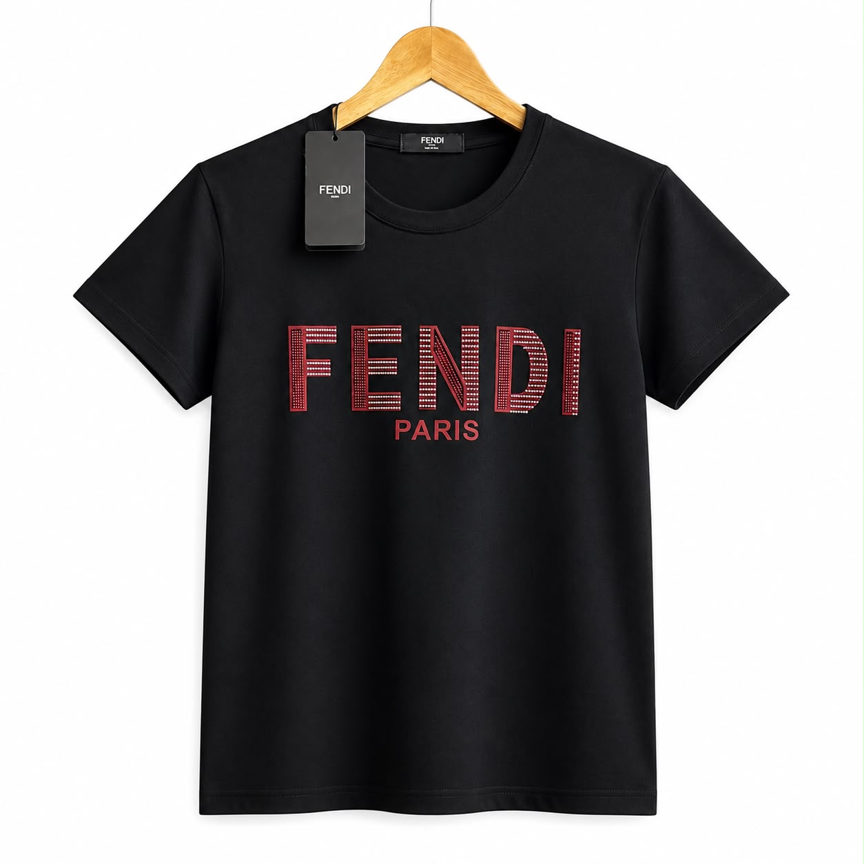 Fendi Black Stone Tshirt For Women