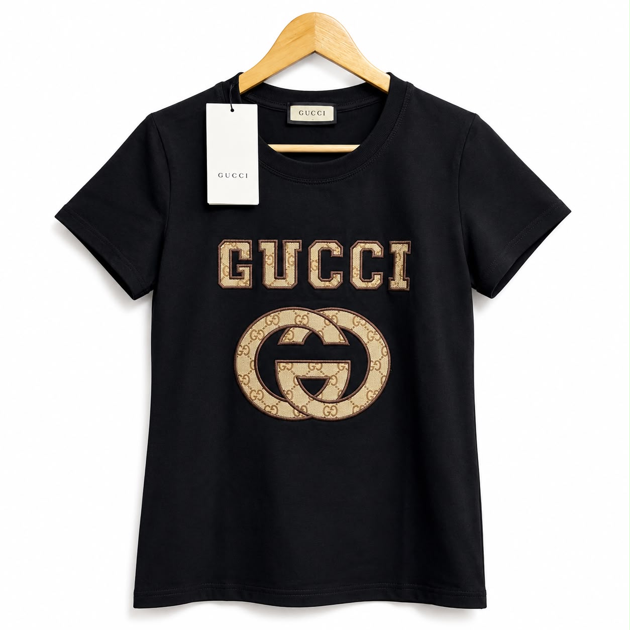 Gucci Black Monogram T-shirt For Women
