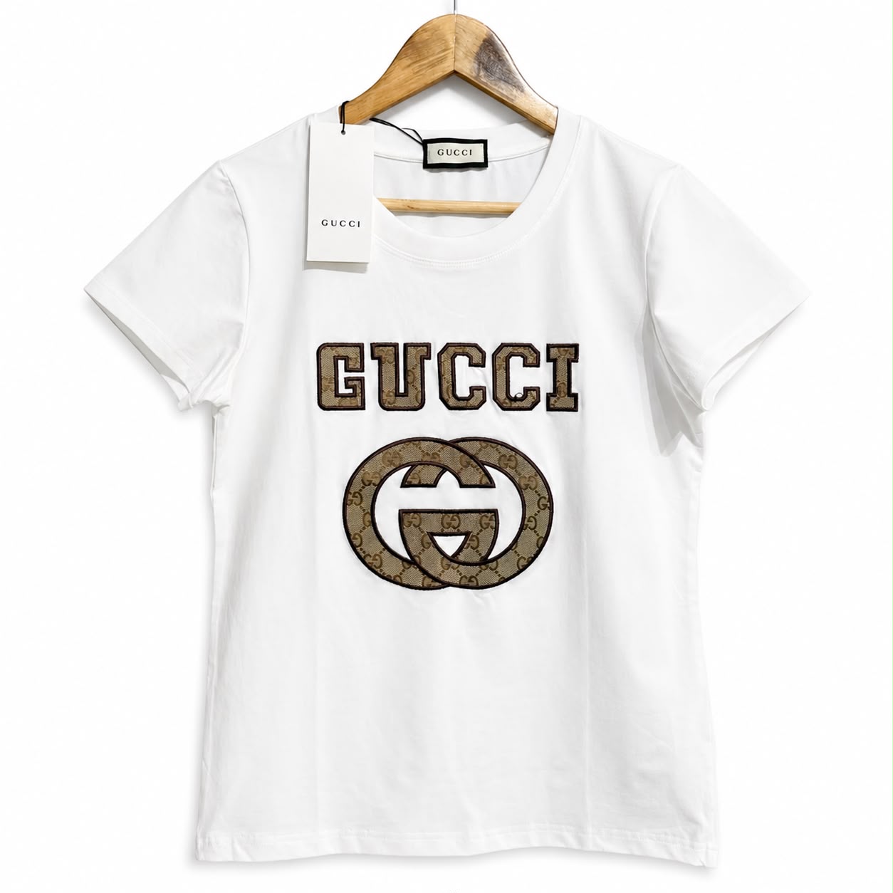 Gucci White Monogram T-shirt For Women
