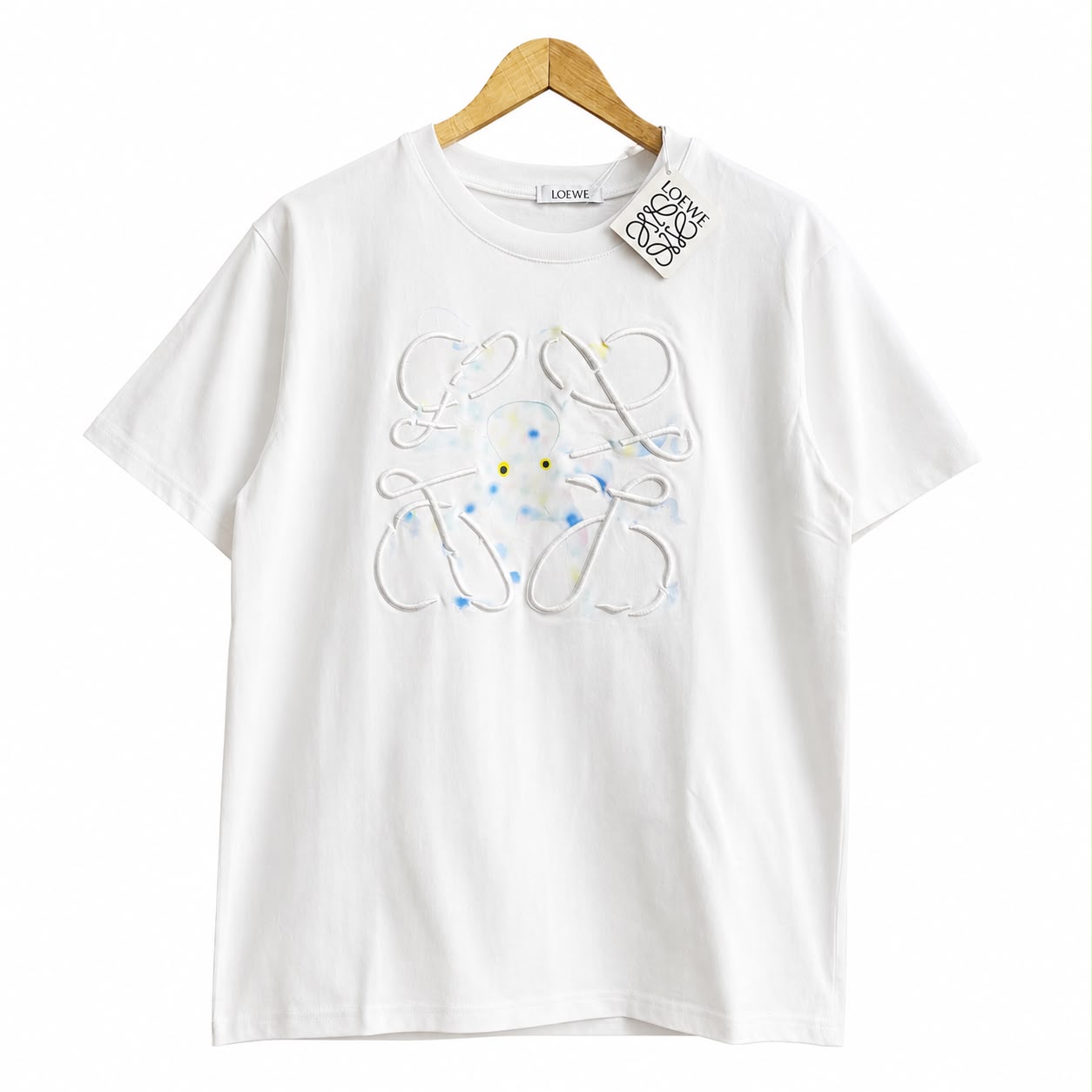 Loewe Octopus White Oversized T-shirt  For Women