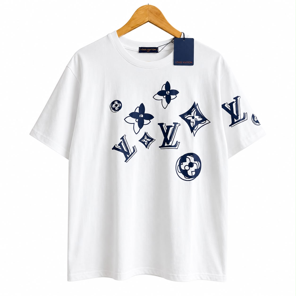 Louis Vuitton White Printed Oversized T-shirt  For Women