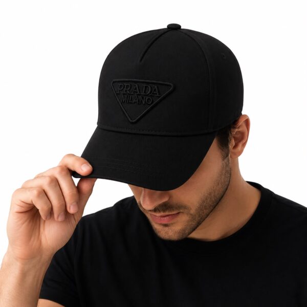 Prada Black Logo Baseball Cap
