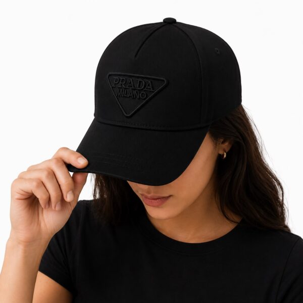 Prada Black Logo Baseball Cap