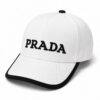 Prada White Black Baseball Cap