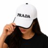 Prada White Black Baseball Cap