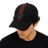 Gucci GG Stripe Black Baseball Cap