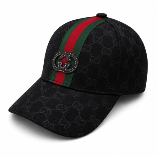 Gucci GG Stripe Black Baseball Cap