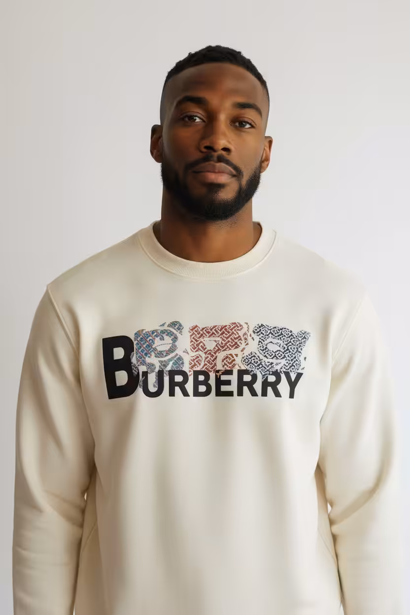 Photoroom_20251119_192125 Burberry Teddy White Sweatshirt