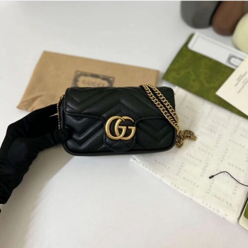 Gucci Marmont Black Mini Sling Bag (With Box)
