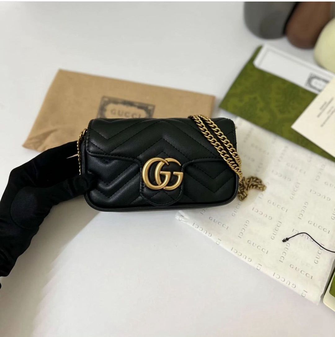 Gucci Marmont Black Mini Sling Bag (With Box)