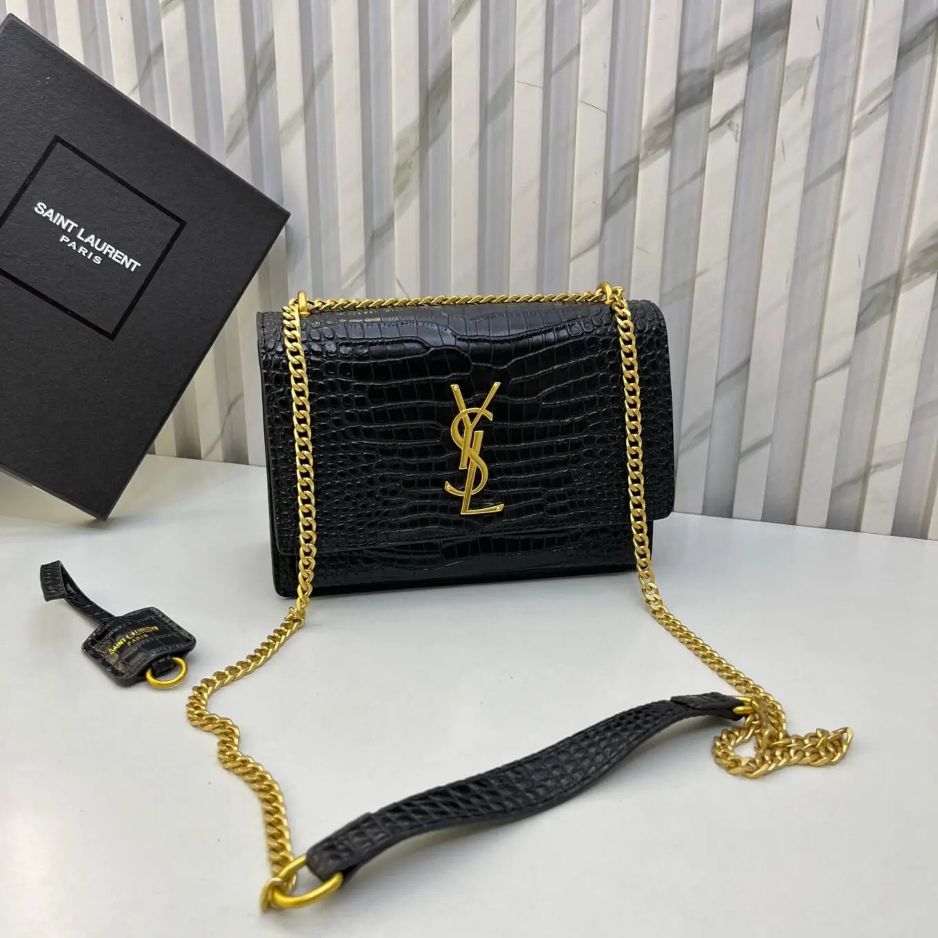 WhatsApp-Image-2025-07-11-at-4.27.09-PM Ysl Sunset Croco Black Sling Bag (With Box)