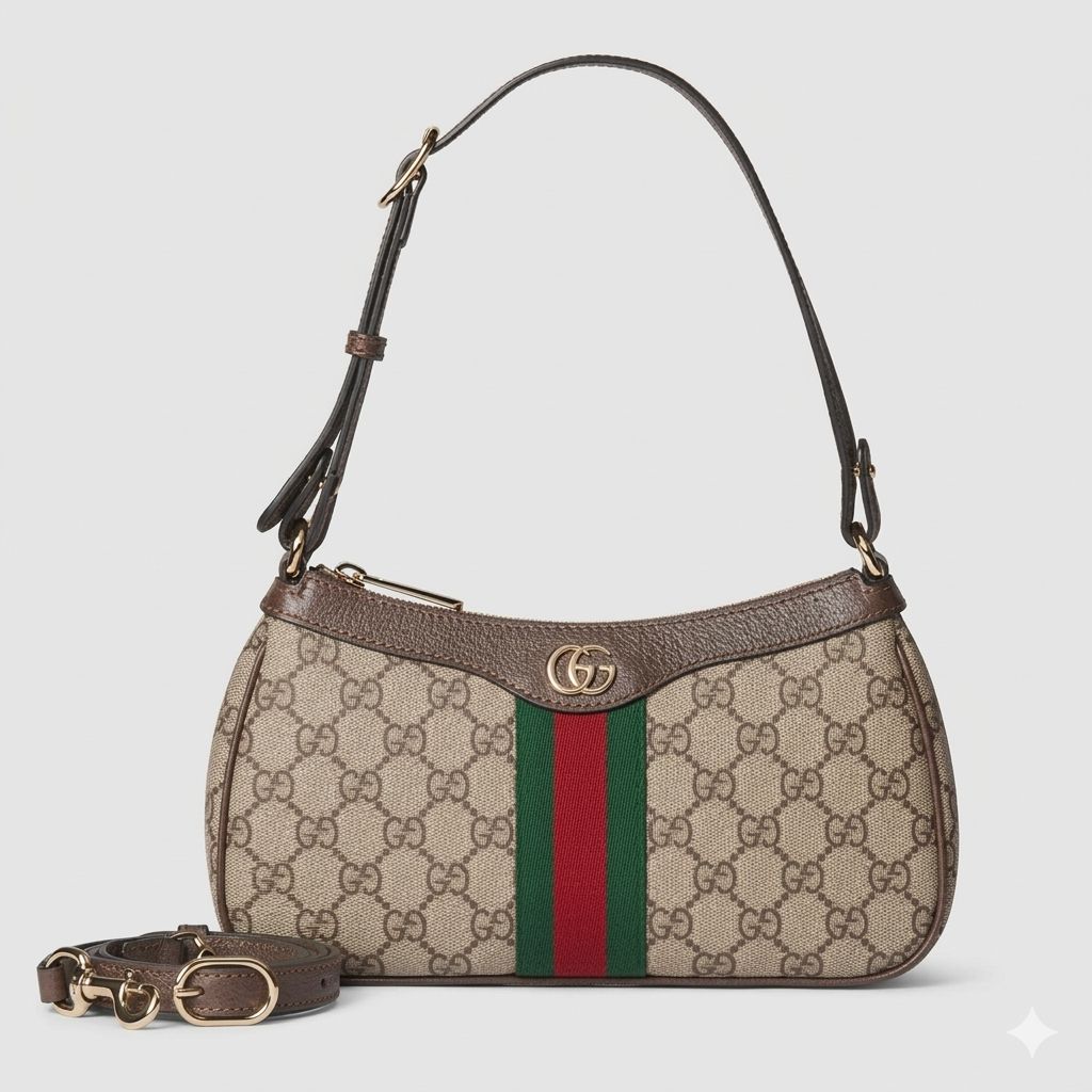 Gucci GG Ophidia Camel Color Small Shoulder Bag (With Double Box Packaging)