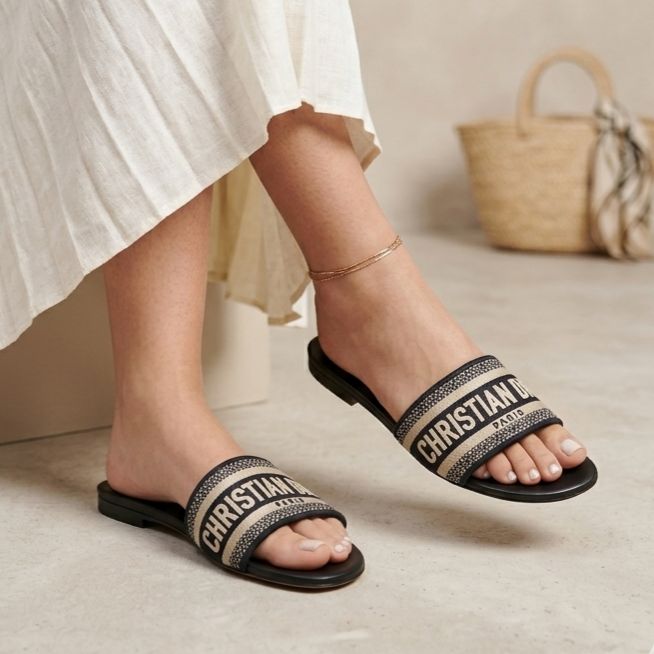 Christian Dior Black Slide