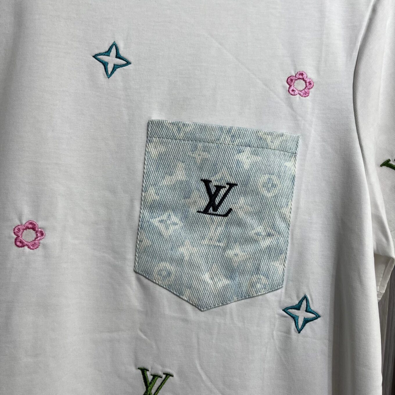 Louis Vuitton White and Blue denim Co-ord set For Women