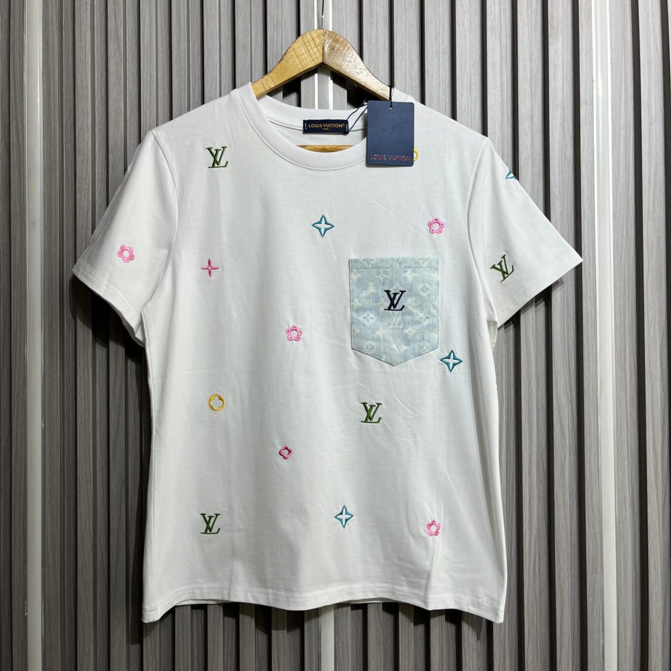 Louis Vuitton White and Blue denim Co-ord set For Women