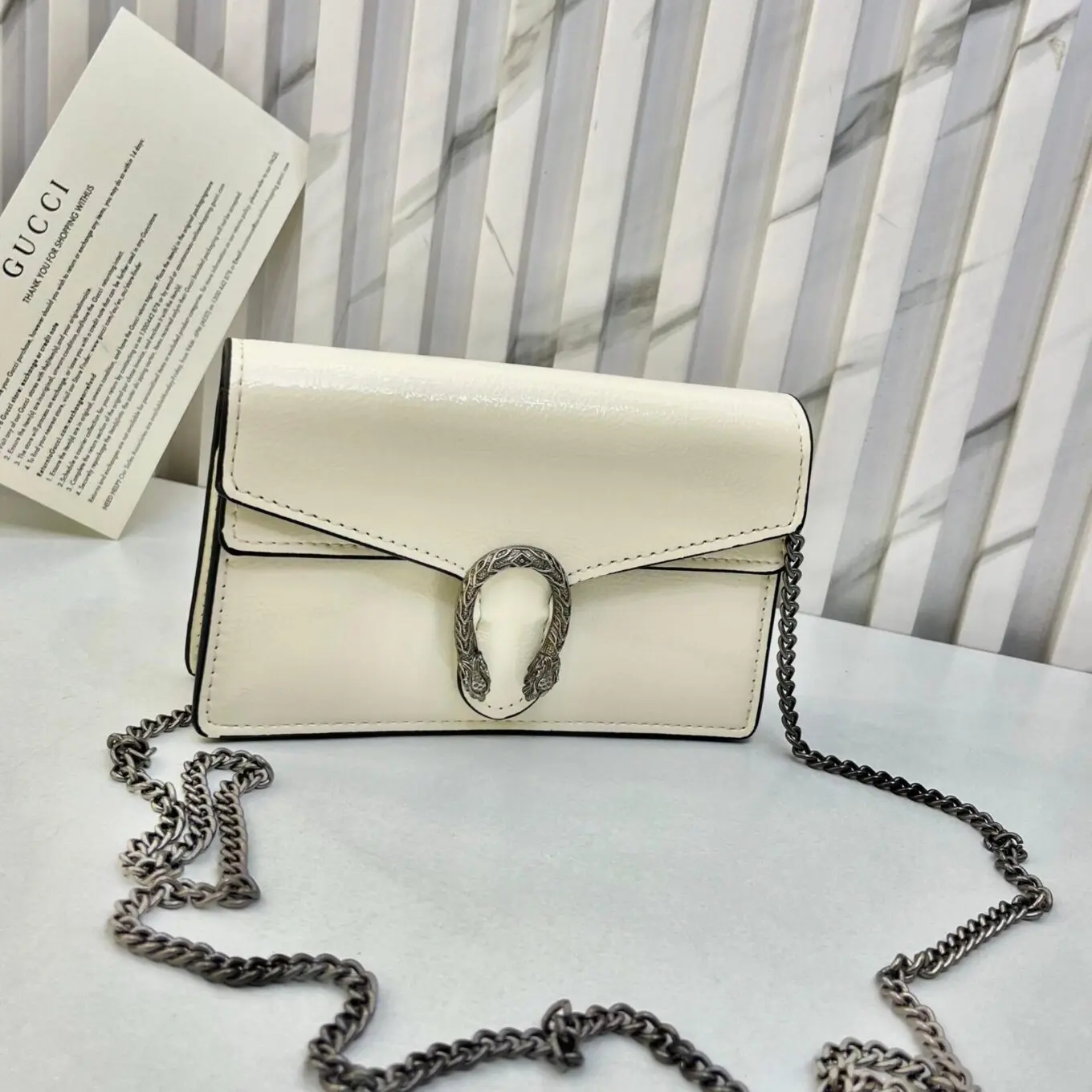 WhatsApp-Image-2025-08-07-at-11.35.16-AM Gucci Dionysus White Shinny Small Sling Bag (With Box)