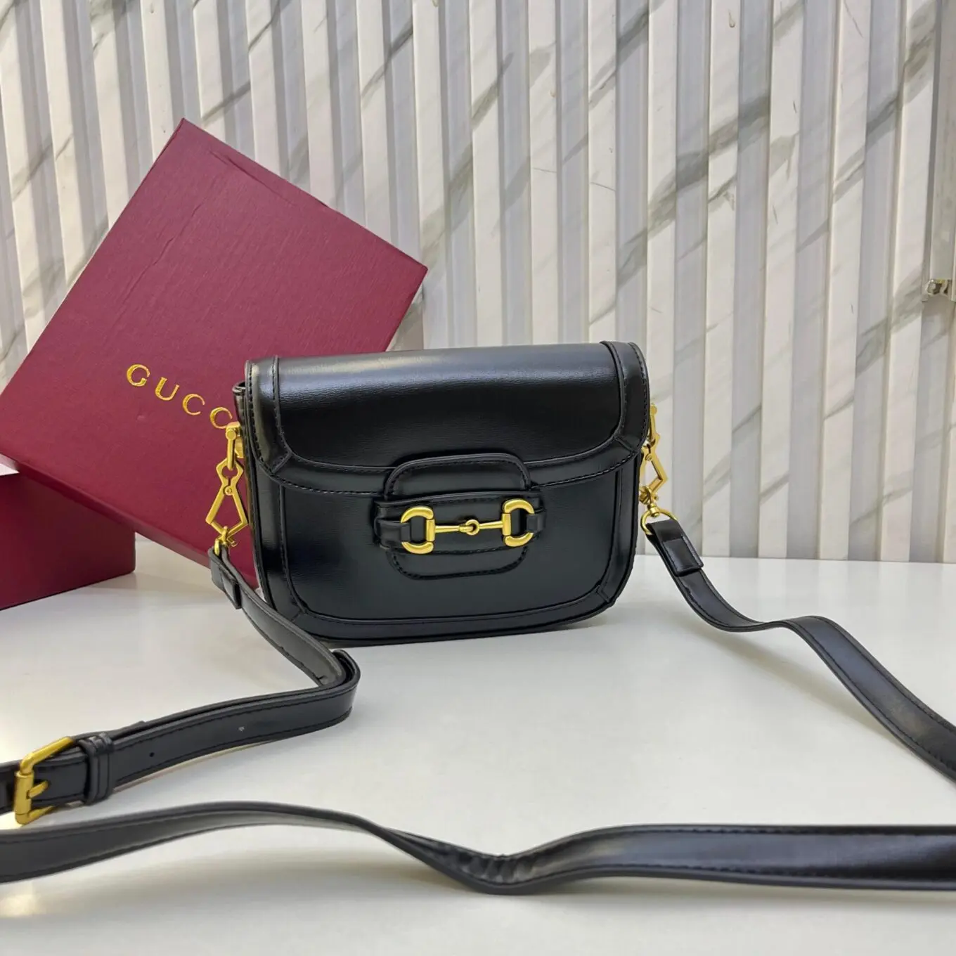 WhatsApp-Image-2025-08-07-at-11.54.14-AM Gucci Mini 1955 Black Horsebit Sling Bag (With Box)