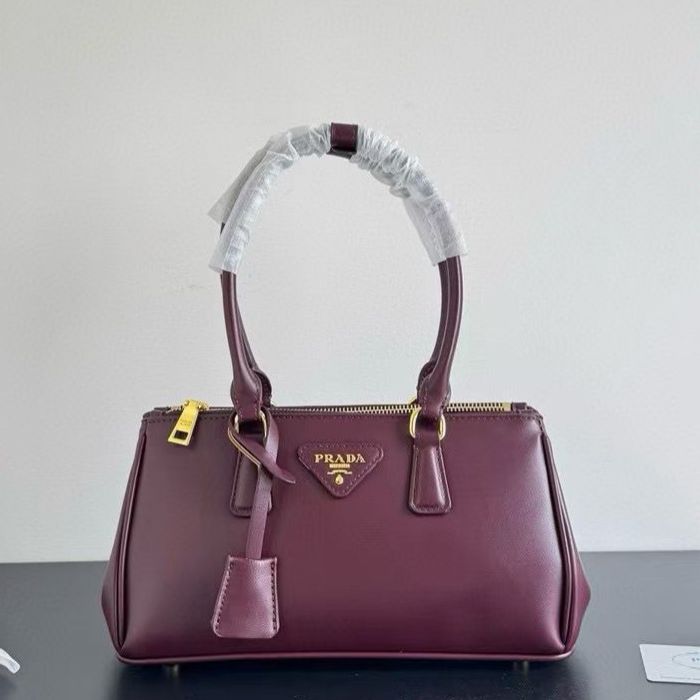 Prada Galleria Saffiano Wine Handbag