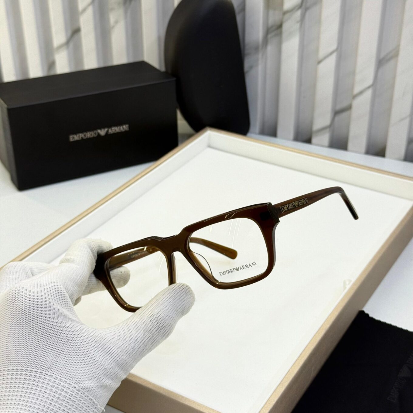 Emporio Armani Elegant Full Rim Frame Unisex Eyeglasses