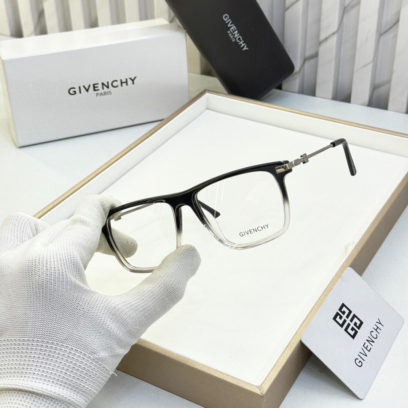 Givenchy Rectangle Unisex Eyeglasses