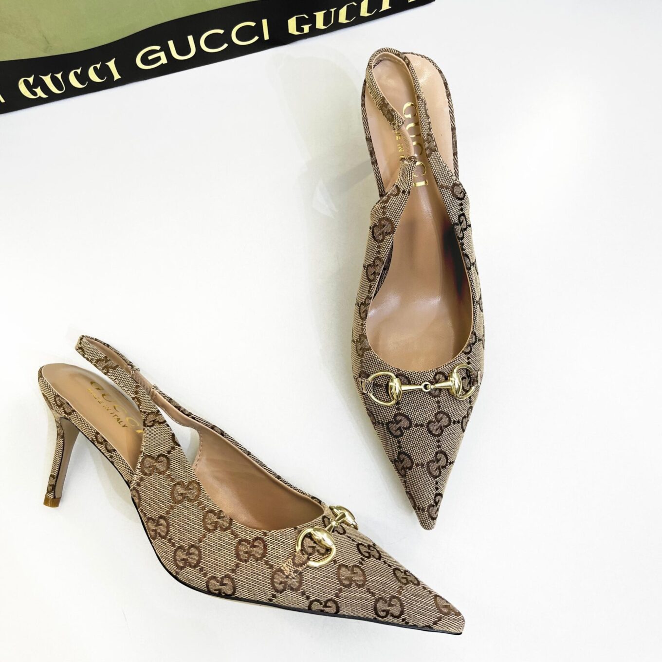 Gucci GG Horsebit Slingback Pump