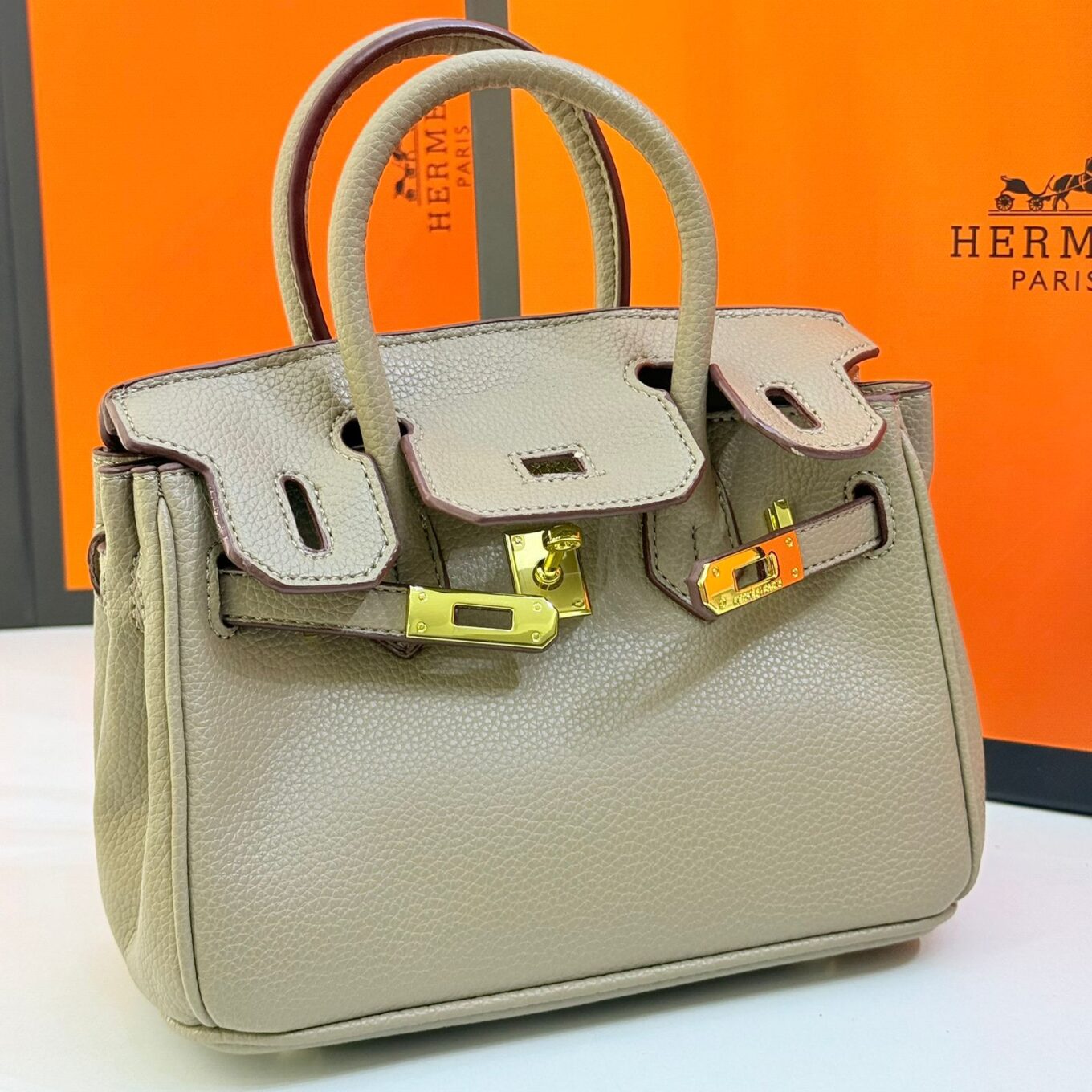Hermes Birkin Grey Mini Handbag