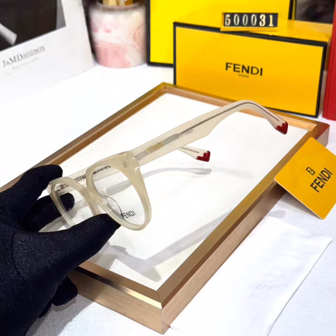 WhatsApp Image 2026-01-08 at 3.52.18 AM (1) Fendi White Cateye Women's Eyeglasses