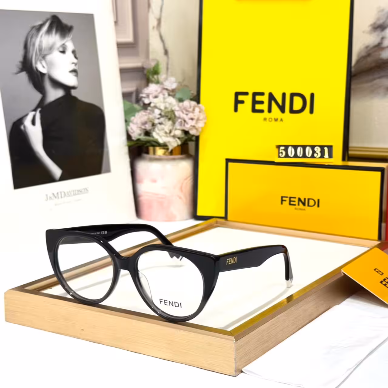 WhatsApp Image 2026-01-08 at 3.53.06 AM Fendi Black Cateye Women's Eyeglasses
