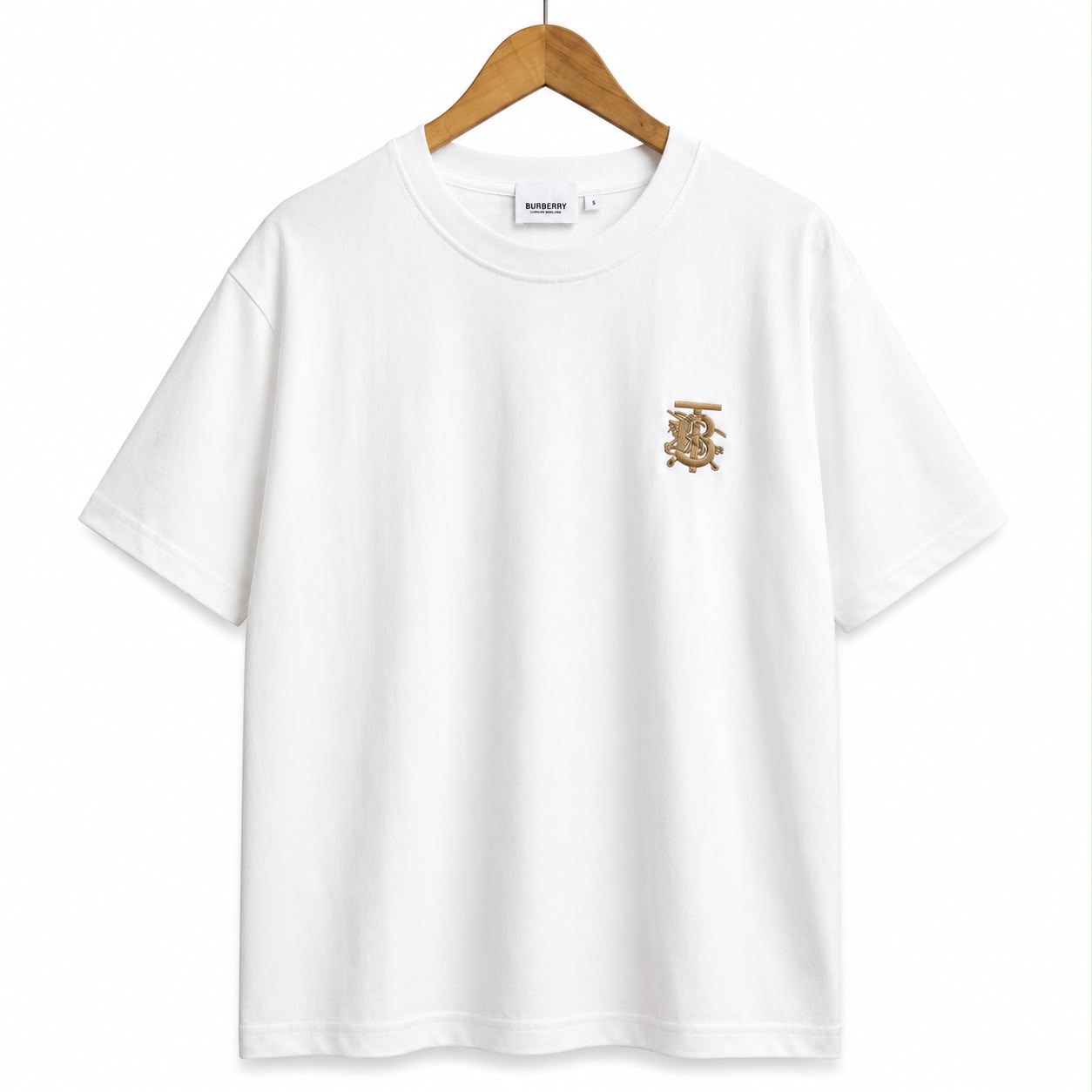 Burberry-Inspired White Oversized T-Shirt for Men