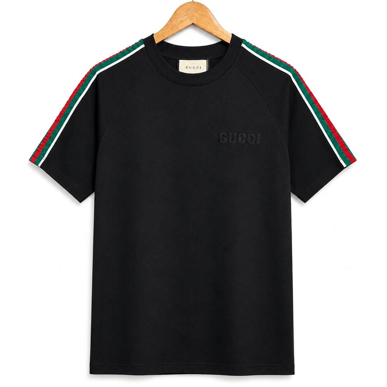 Gucci-Inspired Oversized Black T-Shirt for Men