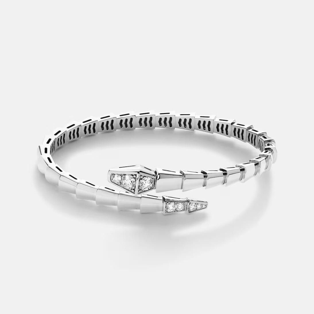 Bvlgari Serpenti Viper Silver Color Bracelet