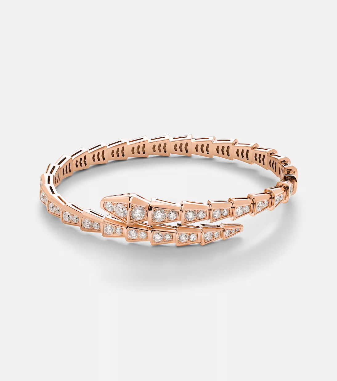Bvlgari Serpenti Viper Full Stone Rose Gold Color Bracelet