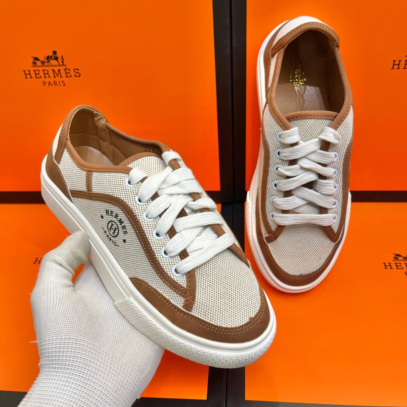 Hermes Brown Get Sneaker