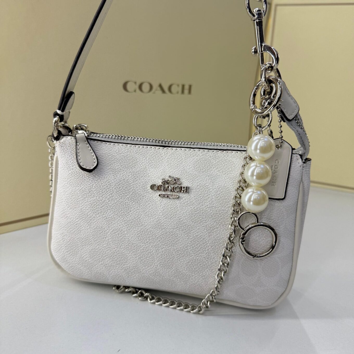 Coach Nolita 19 White Shoulder Bag (With Box)