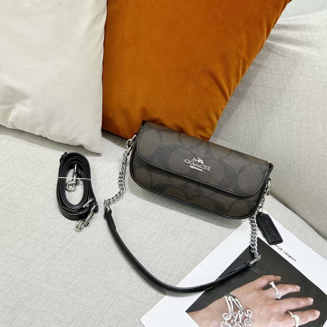 Coach Hailey Coffee Black shoulder Bag (With Box)