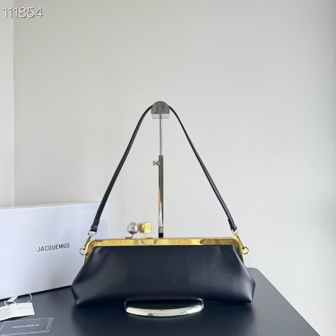 Jacquemus Salon Black Clutch Bag (With Box)