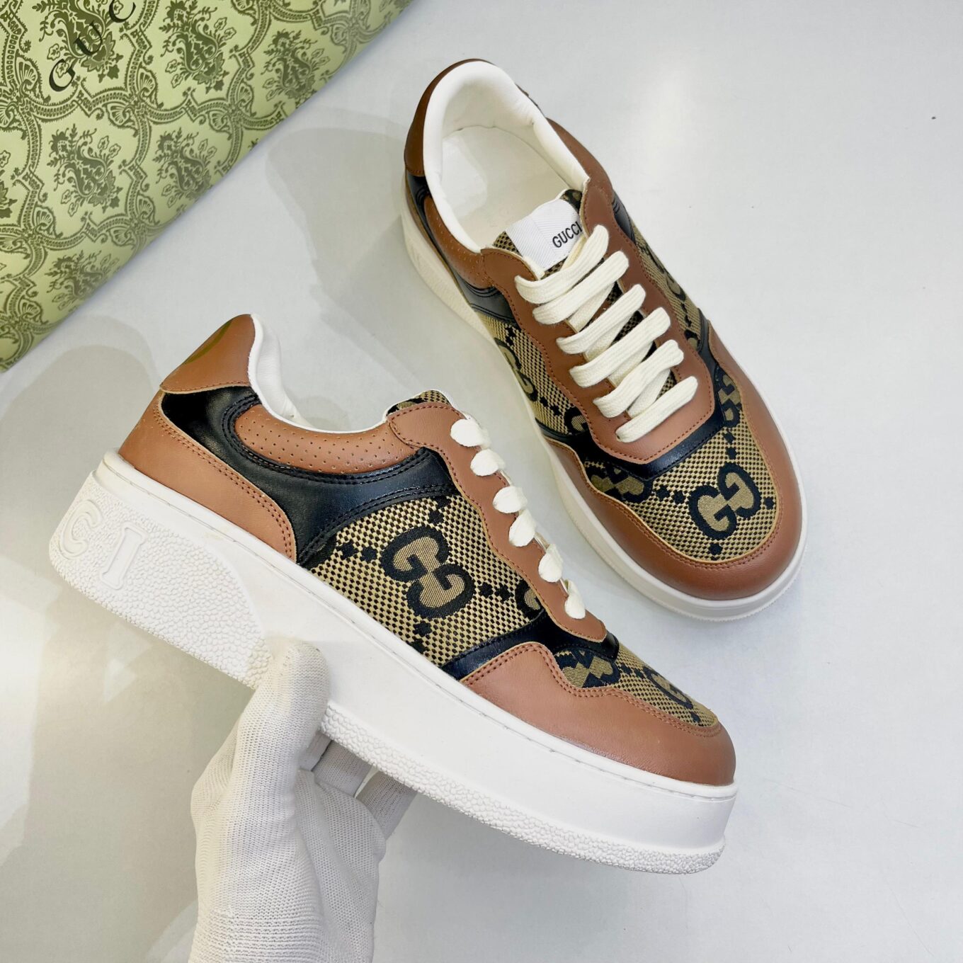 Gucci GG Brown Trainer Sneaker