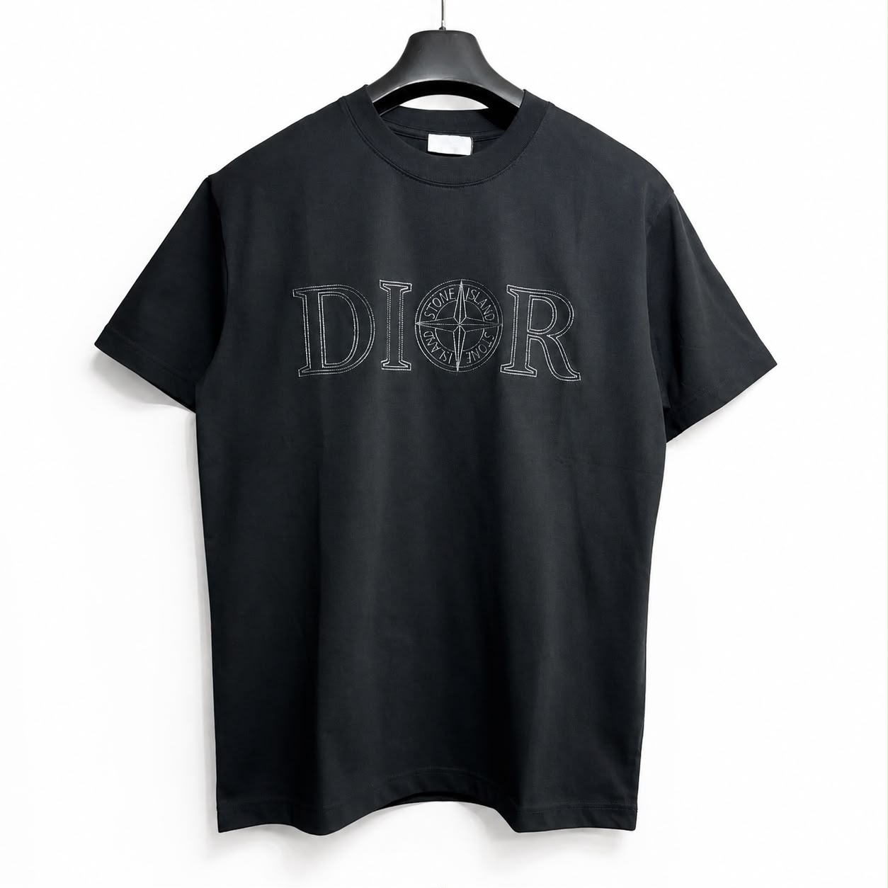 Dior Stone Island Black T-Shirt For Men