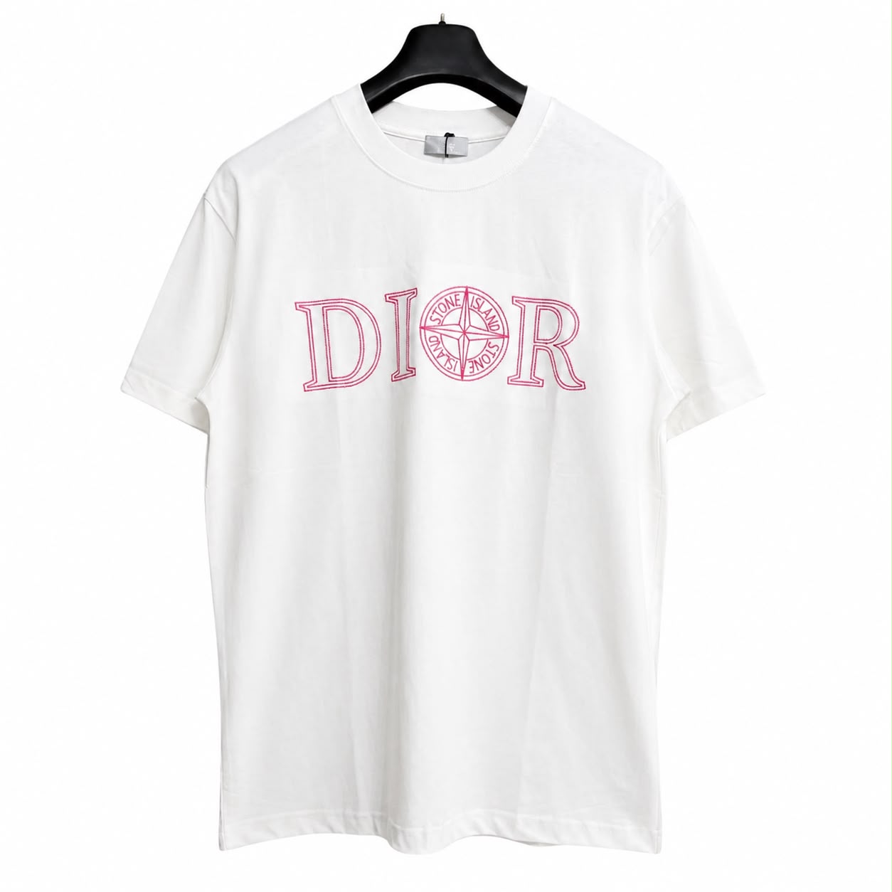 Dior Stone Island White T-Shirt For Men