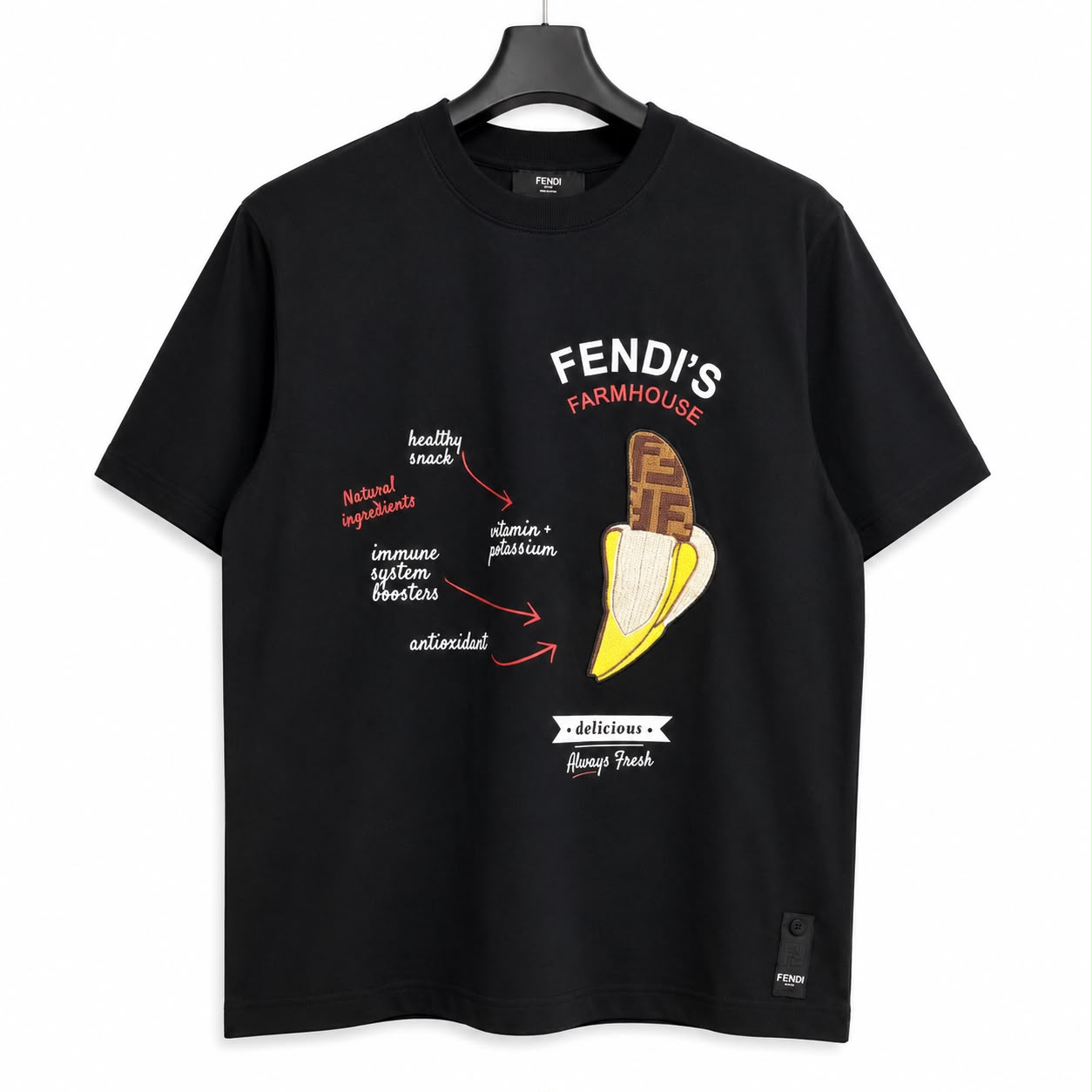 Fendi Farmhouse Black T-Shirt For Men