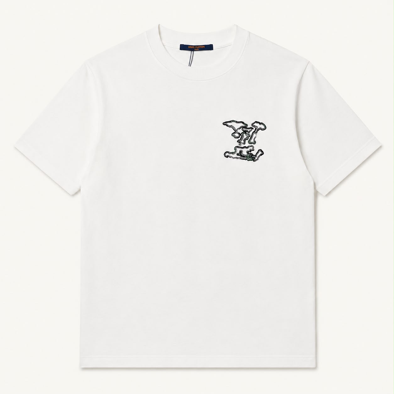 Louis Vuitton Embroidered White T-Shirt For Men
