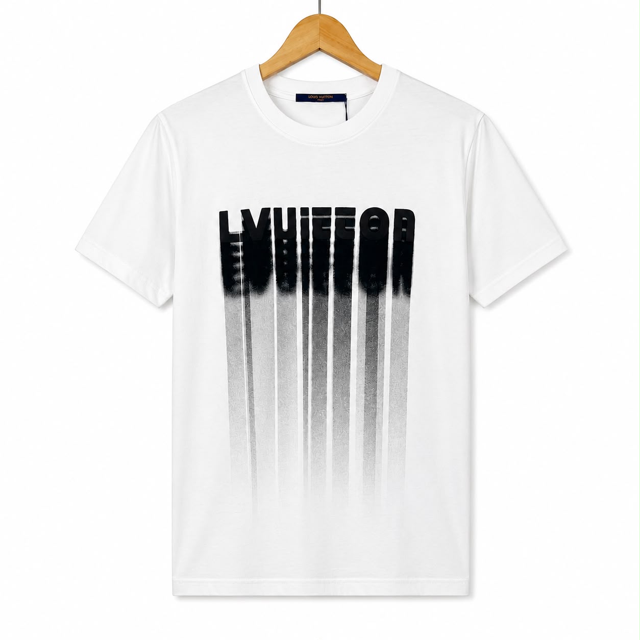 Louis Vuitton White Gradient Logo T-Shirt For Men