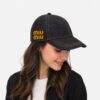 Miu Miu Black Denim Baseball Cap